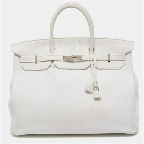 hermes blanc togo leather palladium finish birkin 40 bag|hermes birkin 35 crocodile.